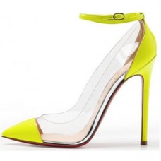 Christian Louboutin Bis Un Bout 120mm Pumps Gelb