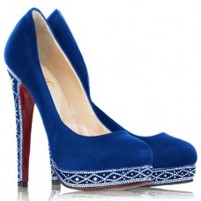 Christian Louboutin Eugenie 120mm Pumps Blau Christian Louboutin Eugenie 120mm Pumps Blau