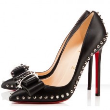 Christian Louboutin Lucifer Bow Pumps, 120 mm, Schwarz