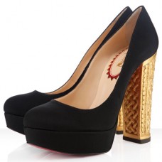 Christian Louboutin Bois Dore Pumps, 140 mm, Schwarz/Gold Christian Louboutin Bois Dore Pumps, 140 mm, Schwarz/Gold