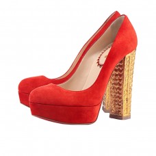 Christian Louboutin Bois Dore 140mm Pumps Rot/Gold