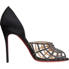 Christian Louboutin Aranea 100mm Peep-Toe-Pumps Schwarz Christian Louboutin Aranea 100mm Peep-Toe-Pumps Schwarz