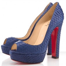 Christian Louboutin Bamboo 140mm Peep-Toe-Pumps Marineblau Christian Louboutin Bamboo 140mm Peep-Toe-Pumps Marineblau