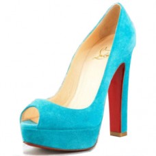 Christian Louboutin Bamboo 140mm Peep-Toe-Pumps Blau Christian Louboutin Bamboo 140mm Peep-Toe-Pumps Blau