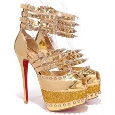 Christian Louboutin Isolde 160mm Peep-Toe-Pumps Bronze Christian Louboutin Isolde 160mm Peep-Toe-Pumps Bronze