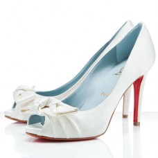 Christian Louboutin Madame Butterfly 100 mm Special Occasion Off White Christian Louboutin Madame Butterfly 100 mm Special Occasion Off White