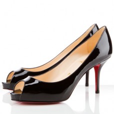 Christian Louboutin Mater Claude 80mm Peep-Toe-Pumps Schwarz