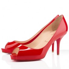 Christian Louboutin Mater Claude 80mm Peep-Toe-Pumps Rot Christian Louboutin Mater Claude 80mm Peep-Toe-Pumps Rot