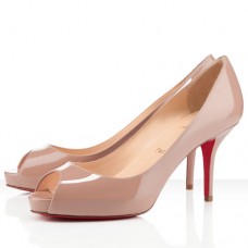 Christian Louboutin Mater Claude 80mm Peep-Toe-Pumps Nude