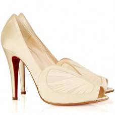 Christian Louboutin Papilipi 100mm Peep-Toe-Pumps Weiß Christian Louboutin Papilipi 100mm Peep-Toe-Pumps Weiß