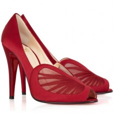 Christian Louboutin Papilipi 100mm Peep-Toe-Pumps Rot Christian Louboutin Papilipi 100mm Peep-Toe-Pumps Rot