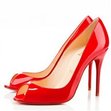 Christian Louboutin Sexy 100mm Peep Toe Pumps Rot Christian Louboutin Sexy 100mm Peep Toe Pumps Rot