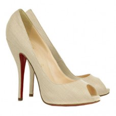 Christian Louboutin Titi 120mm Peep-Toe-Pumps Beige