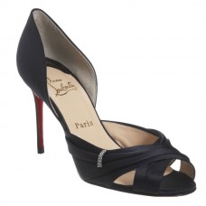 Christian Louboutin Tres Ophrah 80mm Peep Toe Pumps Schwarz Christian Louboutin Tres Ophrah 80mm Peep Toe Pumps Schwarz