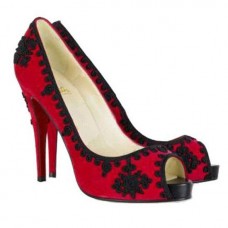 Christian Louboutin Very Brode 120mm Peep Toe Pumps Rot Christian Louboutin Very Brode 120mm Peep Toe Pumps Rot