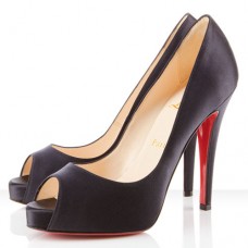 Christian Louboutin Very Privé 100mm Peeptoe Pumps Schwarz Christian Louboutin Very Privé 100mm Peeptoe Pumps Schwarz