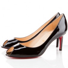 Christian Louboutin You You 80mm Peep Toe Pumps Schwarz Christian Louboutin You You 80mm Peep Toe Pumps Schwarz