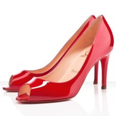 Christian Louboutin You You 80mm Peep Toe Pumps Rot Christian Louboutin You You 80mm Peep Toe Pumps Rot