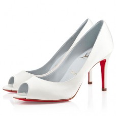Christian Louboutin You You 80mm Peep Toe Pumps Off White Christian Louboutin You You 80mm Peep Toe Pumps Off White
