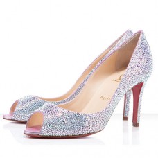 Christian Louboutin You You 80mm Peep Toe Pumps Aurora Boreale Christian Louboutin You You 80mm Peep Toe Pumps Aurora Boreale