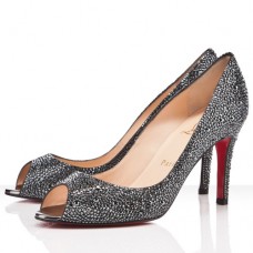 Christian Louboutin You You 80mm Peep Toe Pumps Hämatit Christian Louboutin You You 80mm Peep Toe Pumps Hämatit