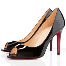 Christian Louboutin You You 100mm Peep Toe Pumps Schwarz Christian Louboutin You You 100mm Peep Toe Pumps Schwarz