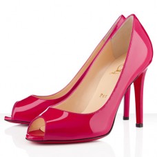 Christian Louboutin You You 100mm Peep Toe Pumps Rose Matador