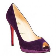 Christian Louboutin Yolanda 120mm Peep-Toe-Pumps Lila Christian Louboutin Yolanda 120mm Peep-Toe-Pumps Lila