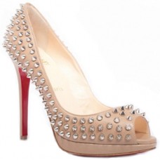 Christian Louboutin Yolanda Spikes 120mm Peep-Toe-Pumps Pink Christian Louboutin Yolanda Spikes 120mm Peep-Toe-Pumps Pink