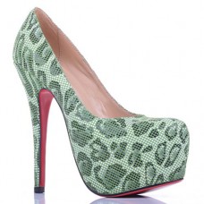 Christian Louboutin Daffodile Lace Plateauschuhe, 160 mm, Grün Christian Louboutin Daffodile Lace Plateauschuhe, 160 mm, Grün