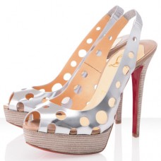 Christian Louboutin Ginza 140mm Peep-Toe-Pumps Argento Christian Louboutin Ginza 140mm Peep-Toe-Pumps Argento