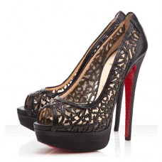 Christian Louboutin Pampas 140mm Peep-Toe-Pumps Schwarz