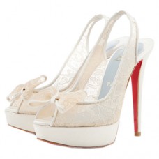 Christian Louboutin Exclu 140mm Slingbacks Weiß Christian Louboutin Exclu 140mm Slingbacks Weiß