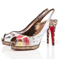 Christian Louboutin Winter Trash 100mm Slingbacks, mehrfarbig Christian Louboutin Winter Trash 100mm Slingbacks, mehrfarbig
