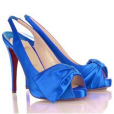 Christian Louboutin Very Noeud 120mm Slingbacks Blau Christian Louboutin Very Noeud 120mm Slingbacks Blau