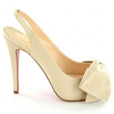 Christian Louboutin Very Noeud 120mm Slingbacks Beige Christian Louboutin Very Noeud 120mm Slingbacks Beige