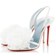 Christian Louboutin Tsarouchi 100mm Slingbacks Weiß Christian Louboutin Tsarouchi 100mm Slingbacks Weiß