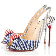 Christian Louboutin Jenny 100mm Slingbacks Blau Christian Louboutin Jenny 100mm Slingbacks Blau