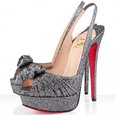 Christian Louboutin Jenny 140mm Slingbacks Grau Christian Louboutin Jenny 140mm Slingbacks Grau
