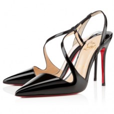 Christian Louboutin June 100mm Slingbacks Schwarz Christian Louboutin June 100mm Slingbacks Schwarz