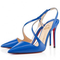 Christian Louboutin June 100mm Slingbacks Blau Christian Louboutin June 100mm Slingbacks Blau