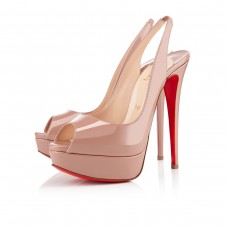 Christian Louboutin Lady Peep 140mm Slingbacks Nude Christian Louboutin Lady Peep 140mm Slingbacks Nude