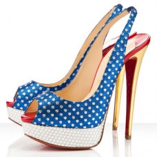 Christian Louboutin Miss America 140mm Slingbacks Blau Christian Louboutin Miss America 140mm Slingbacks Blau