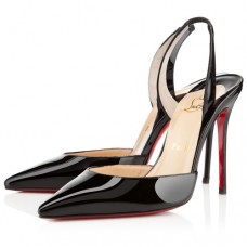 Christian Louboutin Ever 100mm Slingbacks Schwarz Christian Louboutin Ever 100mm Slingbacks Schwarz