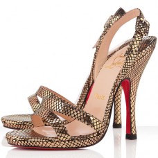 Christian Louboutin Fine Romance 120mm Slingbacks Gold Christian Louboutin Fine Romance 120mm Slingbacks Gold
