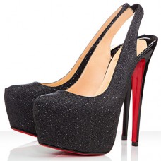 Christian Louboutin Dafsling 160mm Slingbacks Schwarz Christian Louboutin Dafsling 160mm Slingbacks Schwarz