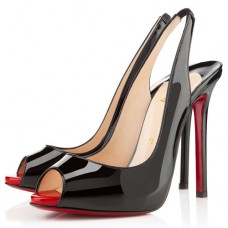 Christian Louboutin Flo 100mm Slingbacks Schwarz/Rot Lippenstift Christian Louboutin Flo 100mm Slingbacks Schwarz/Rot Lippenstift