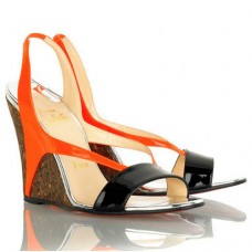 Christian Louboutin Yasmine 100mm Wedges Orange Christian Louboutin Yasmine 100mm Wedges Orange