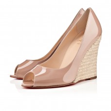 Christian Louboutin Puglia 100mm Wedges Nude Christian Louboutin Puglia 100mm Wedges Nude