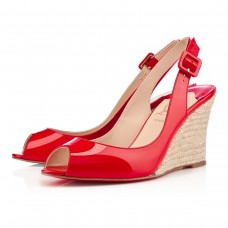 Christian Louboutin Puglia 80mm Wedges Rouge Lippenstift